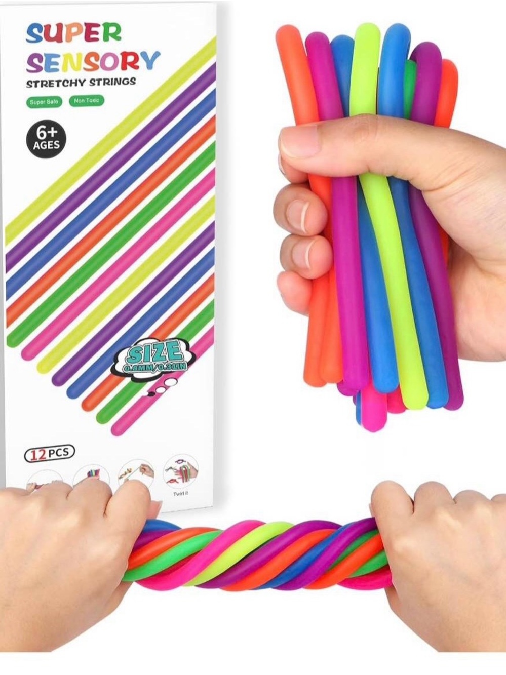 Large Print Coloring Books, Colored Pencils, Short Stories, Sensory Noodles - Picture 10 of 10